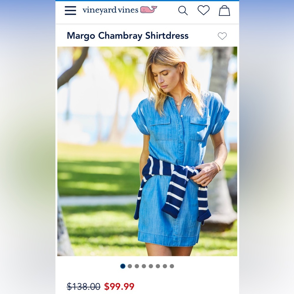 Vineyard Vines Margo Chambray Shirtdress